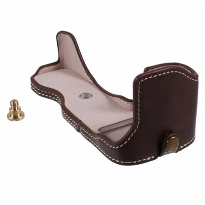 For Nikon Z 30 / Z 50 Anti-Scratch Camera Bottom Cover Screw Design PU Leather Half Body Case