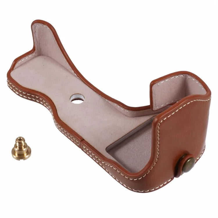 For Nikon Z 30 / Z 50 Anti-Scratch Camera Bottom Cover Screw Design PU Leather Half Body Case