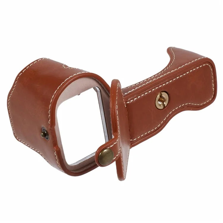 For Nikon Z 30 / Z 50 Anti-Scratch Camera Bottom Cover Screw Design PU Leather Half Body Case