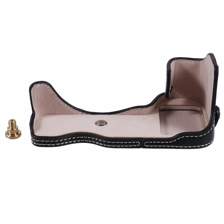 For Nikon Z 30 / Z 50 Anti-Scratch Camera Bottom Cover Screw Design PU Leather Half Body Case