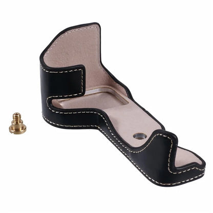 For Nikon Z 30 / Z 50 Anti-Scratch Camera Bottom Cover Screw Design PU Leather Half Body Case