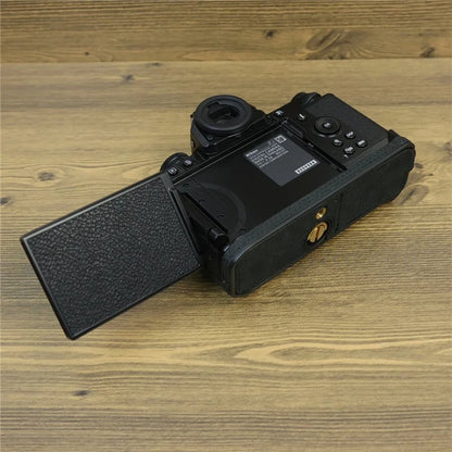 For Nikon Z f Genuine Cow Leather Protective Bottom Case Half Camera Cover with Battery Opening