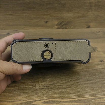 For Nikon Z f Genuine Cow Leather Protective Bottom Case Half Camera Cover with Battery Opening