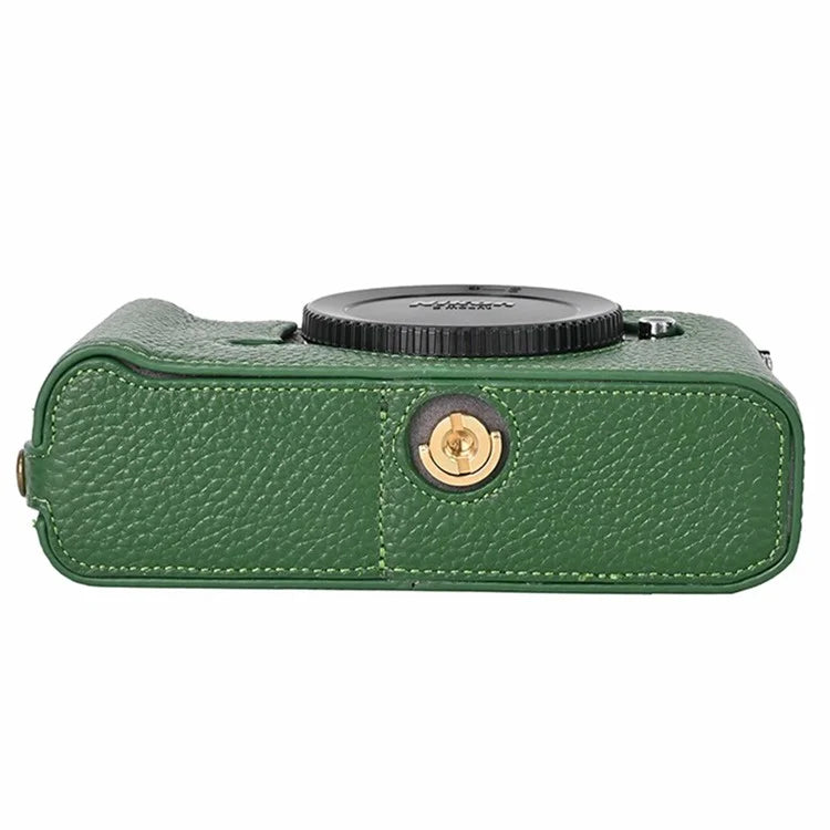 For Nikon Z f Genuine Cow Leather Bottom Case Half Camera Cover with Battery Opening