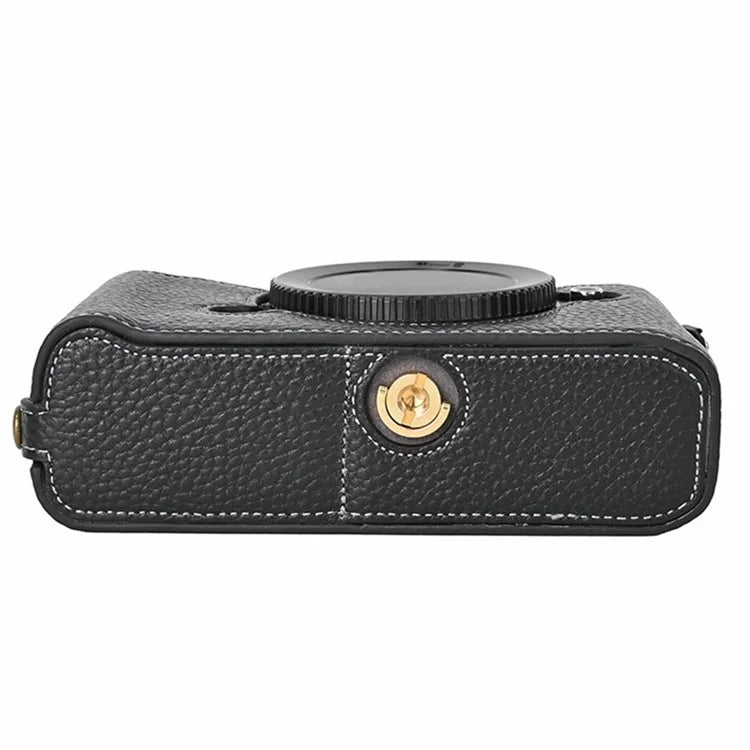 For Nikon Z f Genuine Cow Leather Bottom Case Half Camera Cover with Battery Opening