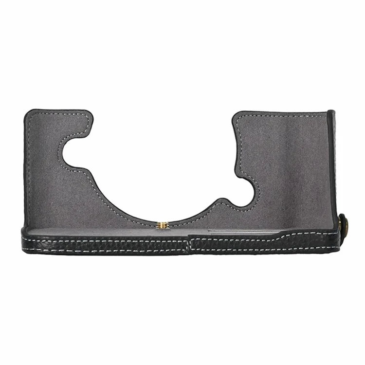 For Nikon Z f Genuine Cow Leather Bottom Case Half Camera Cover with Battery Opening