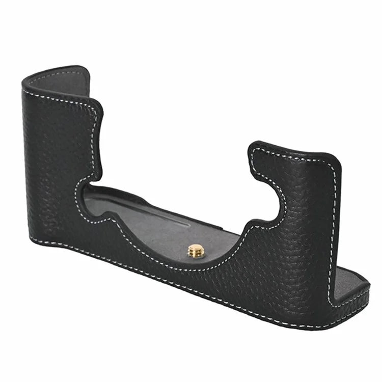 For Nikon Z f Genuine Cow Leather Bottom Case Half Camera Cover with Battery Opening