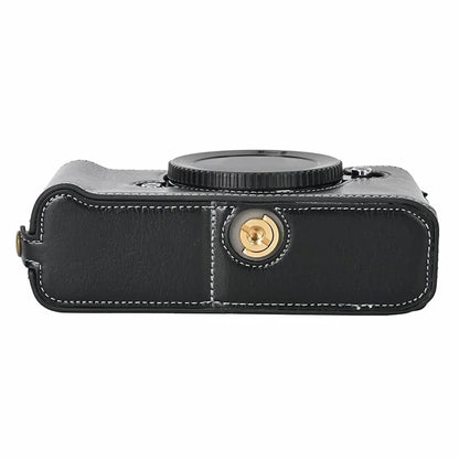 For Nikon Z f Tree Bark Leather Bottom Case Half Camera Cover with Battery Opening