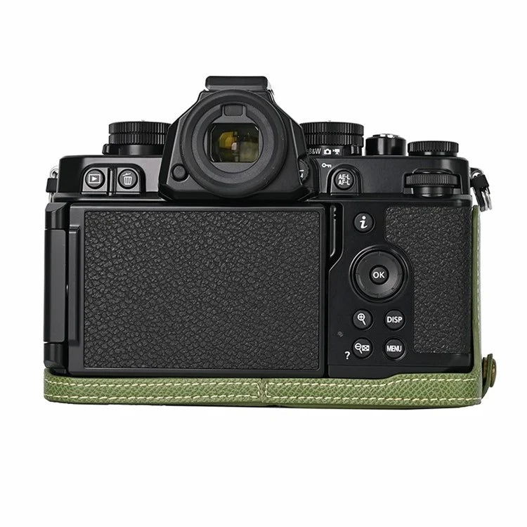 For Nikon Z f Battery Opening Design Palm Texture PU Leather Camera Cover Half Body Bottom Case