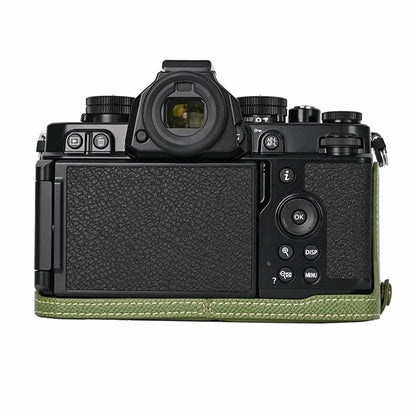 For Nikon Z f Battery Opening Design Palm Texture PU Leather Camera Cover Half Body Bottom Case