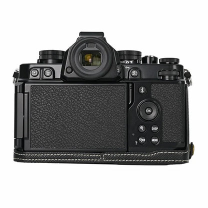 For Nikon Z f Battery Opening Design Palm Texture PU Leather Camera Cover Half Body Bottom Case