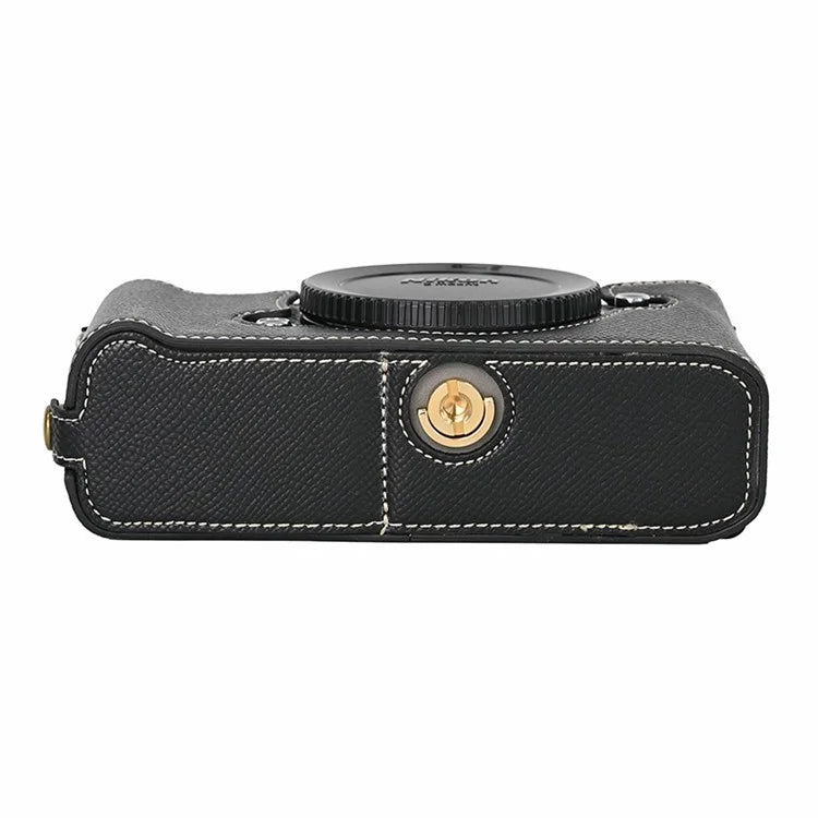For Nikon Z f Battery Opening Design Palm Texture PU Leather Camera Cover Half Body Bottom Case