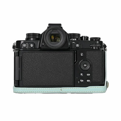 For Nikon Z f Battery Opening Design Palm Texture PU Leather Camera Cover Half Body Bottom Case