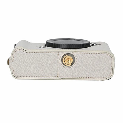 For Nikon Z f Battery Opening Design Palm Texture PU Leather Camera Cover Half Body Bottom Case