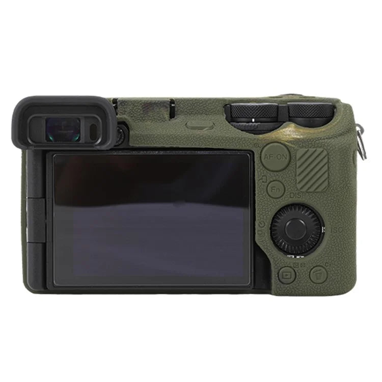 For Sony A6700 Litchi Texture Silicone Protective Case Anti-collision Camera Cover
