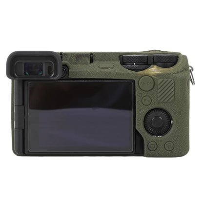 For Sony A6700 Litchi Texture Silicone Protective Case Anti-collision Camera Cover