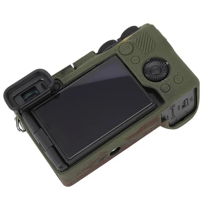 For Sony A6700 Litchi Texture Silicone Protective Case Anti-collision Camera Cover