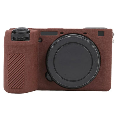 For Sony A6700 Litchi Texture Silicone Protective Case Anti-collision Camera Cover
