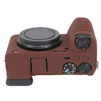 For Sony A6700 Litchi Texture Silicone Protective Case Anti-collision Camera Cover