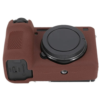 For Sony A6700 Litchi Texture Silicone Protective Case Anti-collision Camera Cover