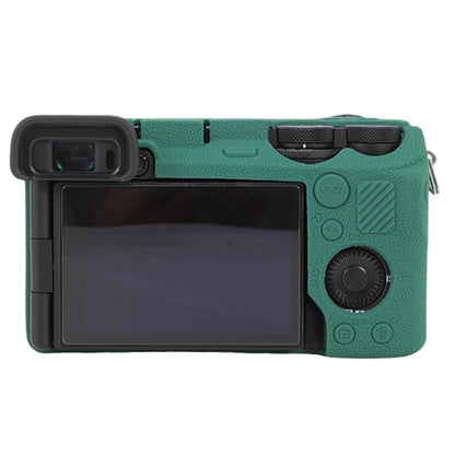 For Sony A6700 Litchi Texture Silicone Protective Case Anti-collision Camera Cover