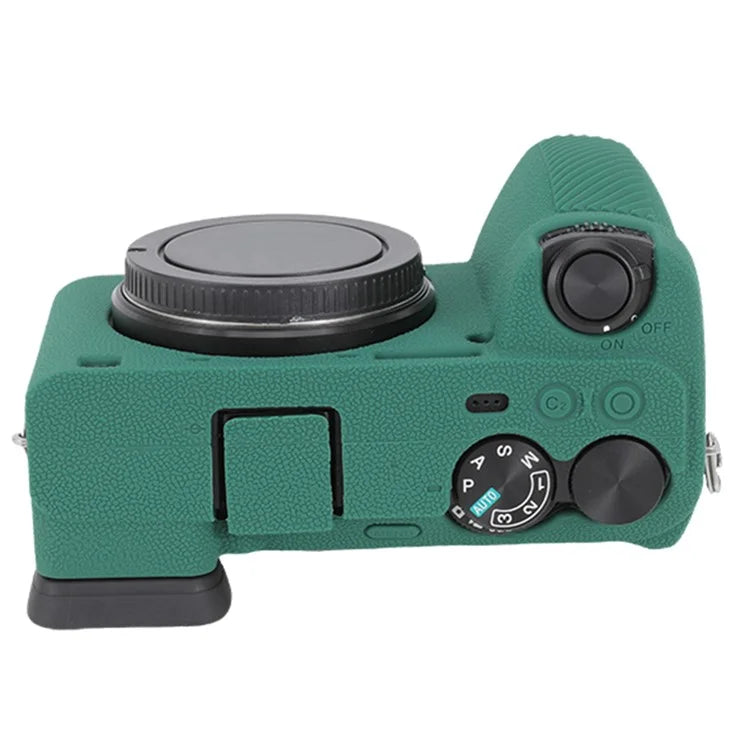 For Sony A6700 Litchi Texture Silicone Protective Case Anti-collision Camera Cover