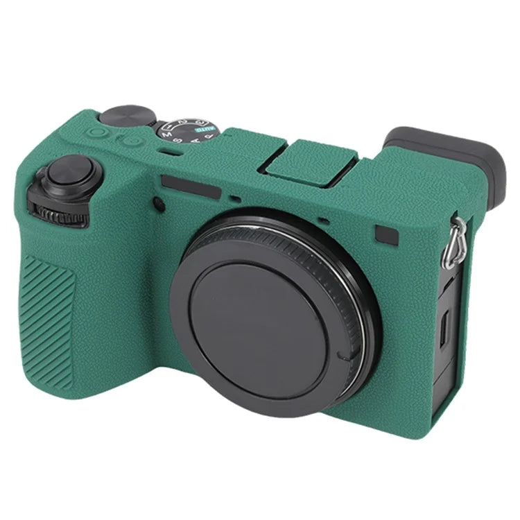 For Sony A6700 Litchi Texture Silicone Protective Case Anti-collision Camera Cover