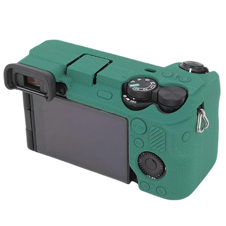 For Sony A6700 Litchi Texture Silicone Protective Case Anti-collision Camera Cover