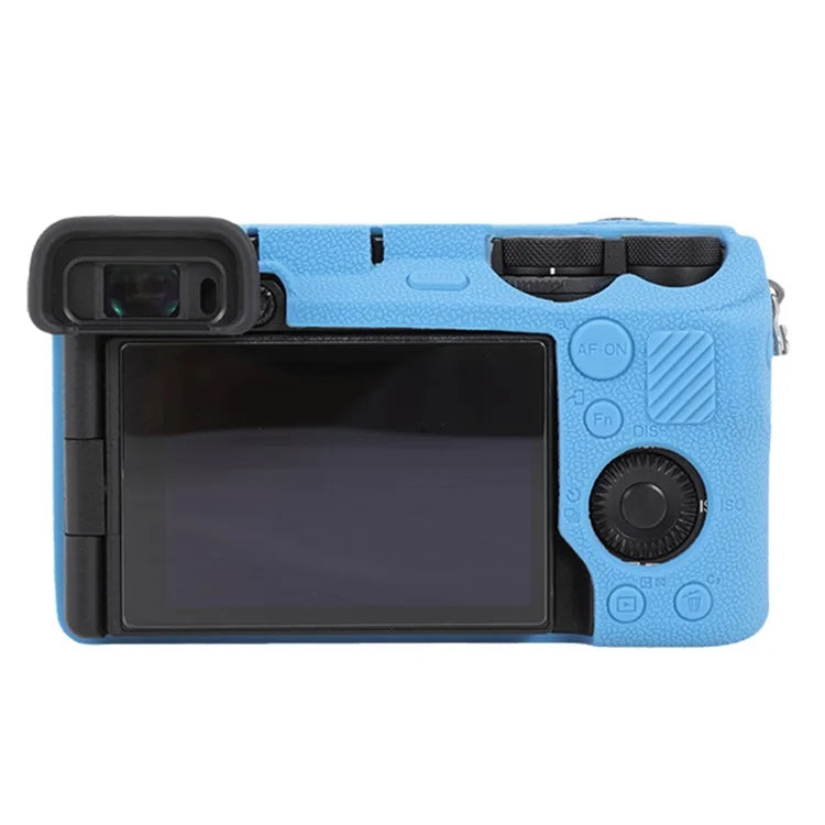 For Sony A6700 Litchi Texture Silicone Protective Case Anti-collision Camera Cover