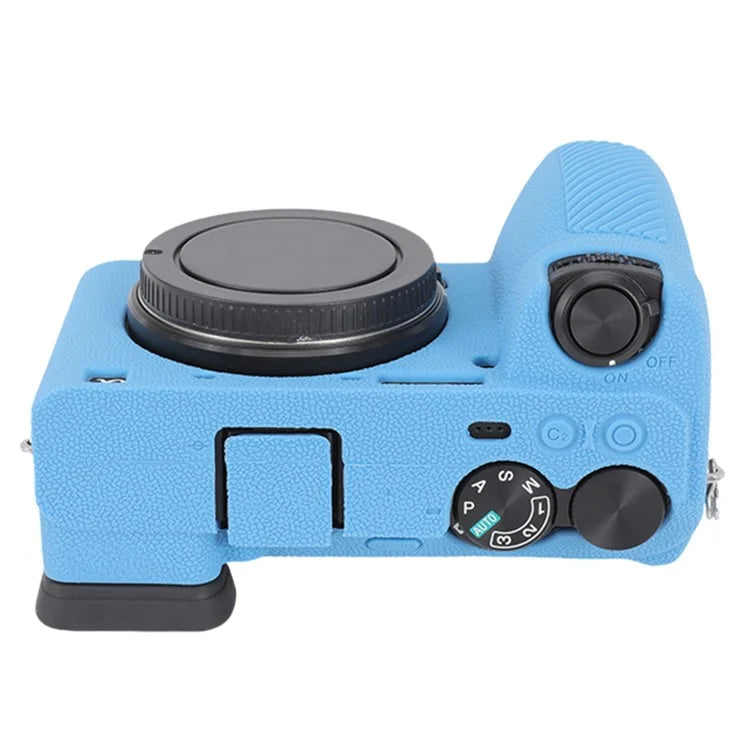 For Sony A6700 Litchi Texture Silicone Protective Case Anti-collision Camera Cover
