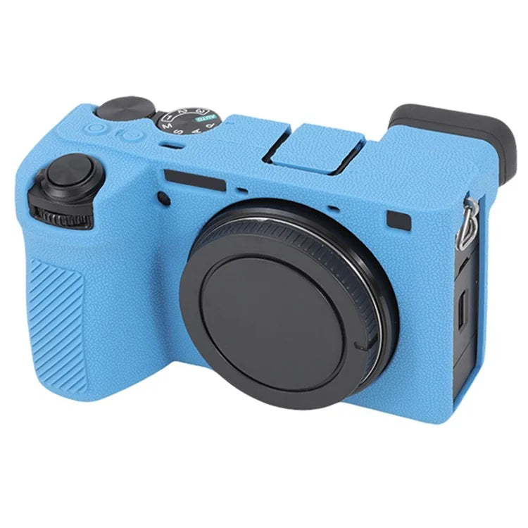 For Sony A6700 Litchi Texture Silicone Protective Case Anti-collision Camera Cover