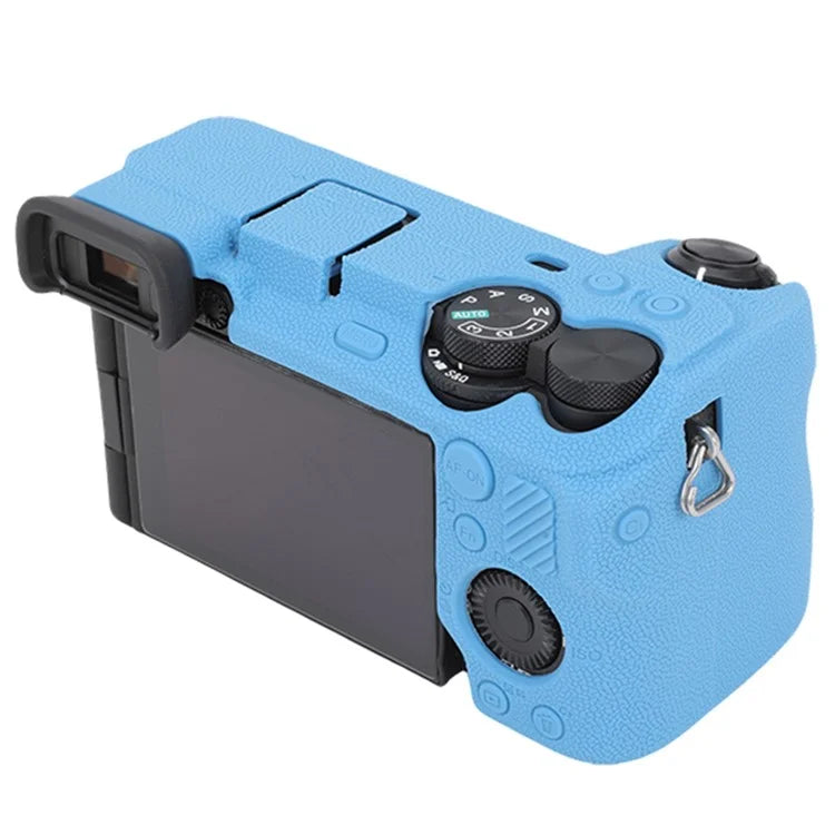 For Sony A6700 Litchi Texture Silicone Protective Case Anti-collision Camera Cover