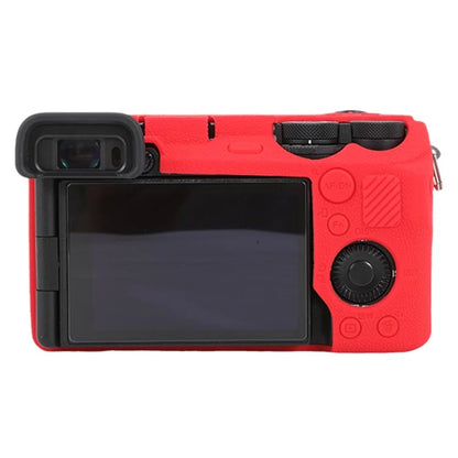 For Sony A6700 Litchi Texture Silicone Protective Case Anti-collision Camera Cover
