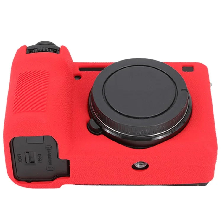 For Sony A6700 Litchi Texture Silicone Protective Case Anti-collision Camera Cover