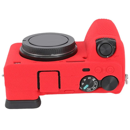 For Sony A6700 Litchi Texture Silicone Protective Case Anti-collision Camera Cover