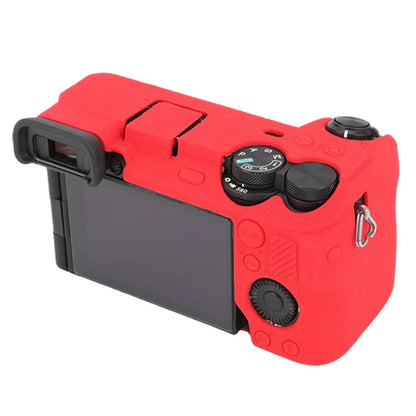 For Sony A6700 Litchi Texture Silicone Protective Case Anti-collision Camera Cover