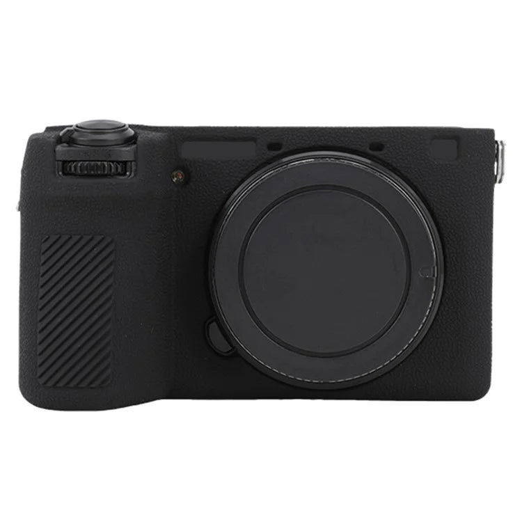 For Sony A6700 Litchi Texture Silicone Protective Case Anti-collision Camera Cover