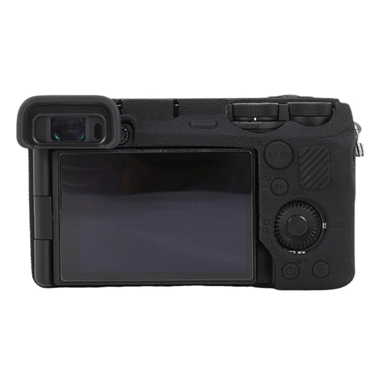 For Sony A6700 Litchi Texture Silicone Protective Case Anti-collision Camera Cover