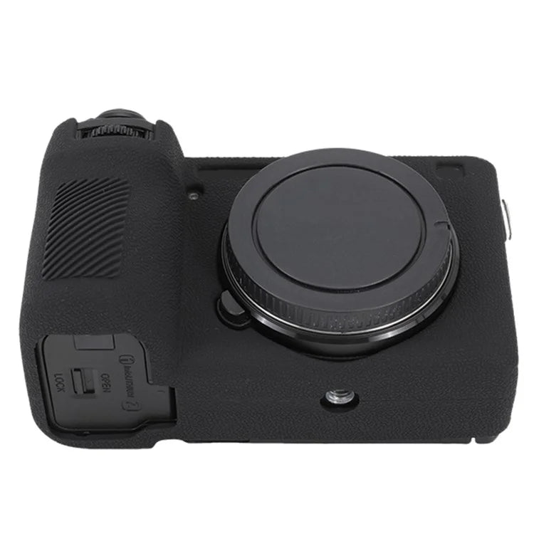 For Sony A6700 Litchi Texture Silicone Protective Case Anti-collision Camera Cover