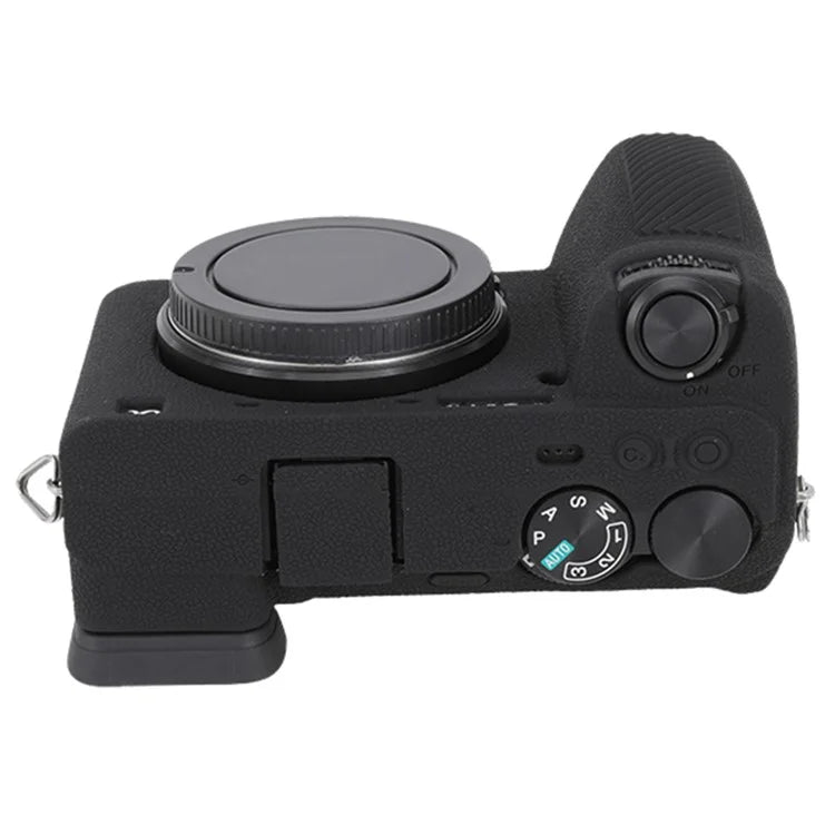 For Sony A6700 Litchi Texture Silicone Protective Case Anti-collision Camera Cover
