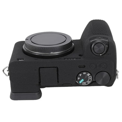 For Sony A6700 Litchi Texture Silicone Protective Case Anti-collision Camera Cover