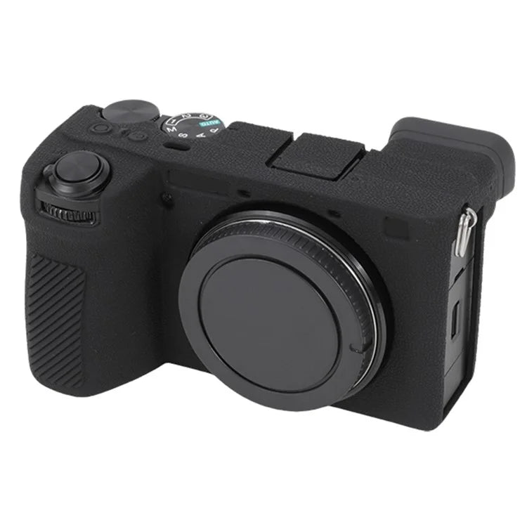 For Sony A6700 Litchi Texture Silicone Protective Case Anti-collision Camera Cover