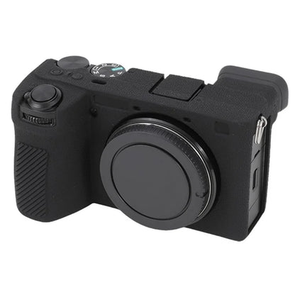 For Sony A6700 Litchi Texture Silicone Protective Case Anti-collision Camera Cover
