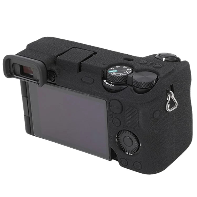 For Sony A6700 Litchi Texture Silicone Protective Case Anti-collision Camera Cover