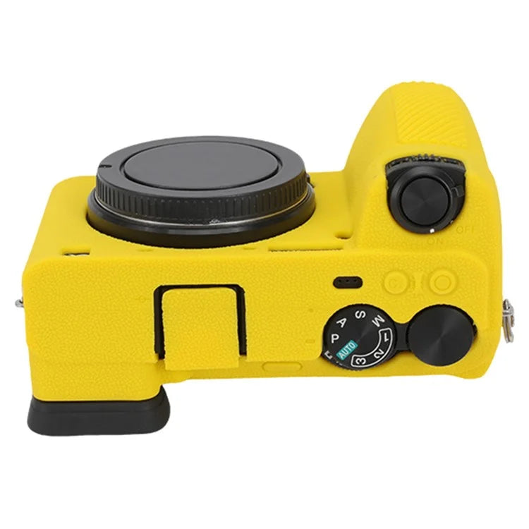 For Sony A6700 Litchi Texture Silicone Protective Case Anti-collision Camera Cover