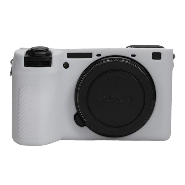 For Sony A6700 Litchi Texture Silicone Protective Case Anti-collision Camera Cover