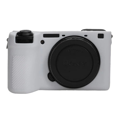 For Sony A6700 Litchi Texture Silicone Protective Case Anti-collision Camera Cover