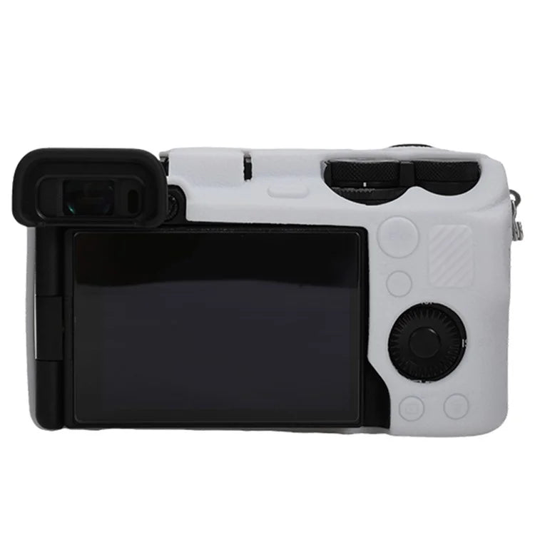 For Sony A6700 Litchi Texture Silicone Protective Case Anti-collision Camera Cover