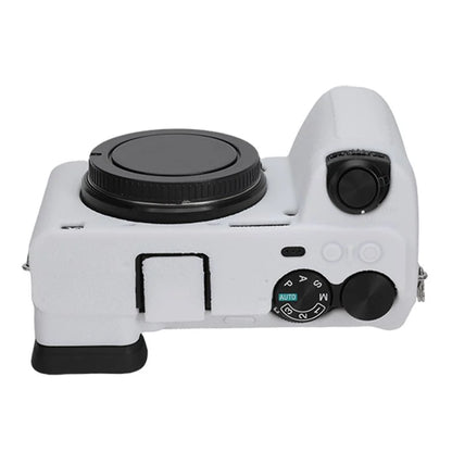 For Sony A6700 Litchi Texture Silicone Protective Case Anti-collision Camera Cover