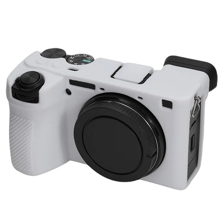For Sony A6700 Litchi Texture Silicone Protective Case Anti-collision Camera Cover